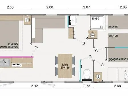Mobil-Home Camping 5* Montalivet